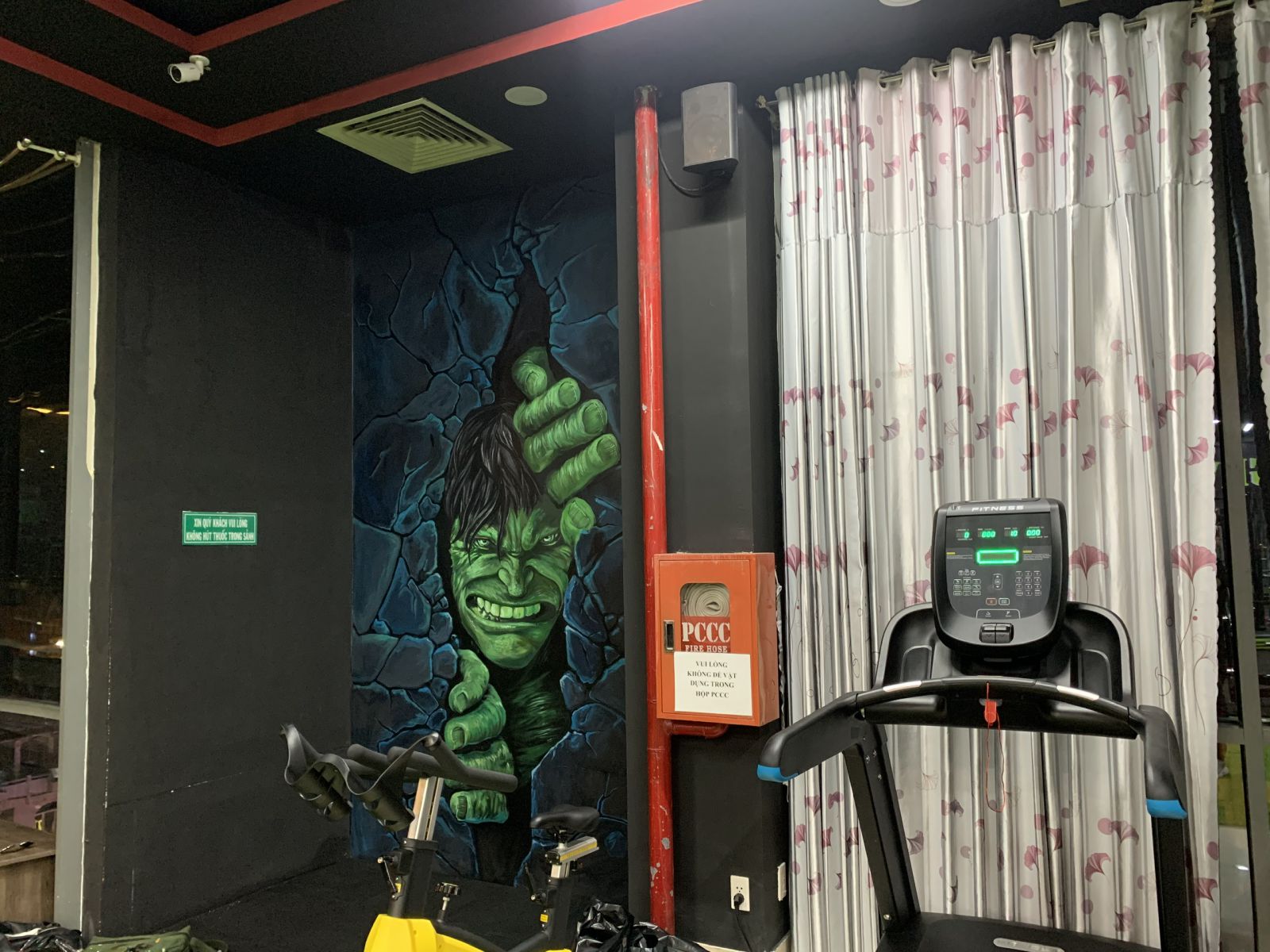 Tranh vẽ tường hiện đại trang trí phòng gym