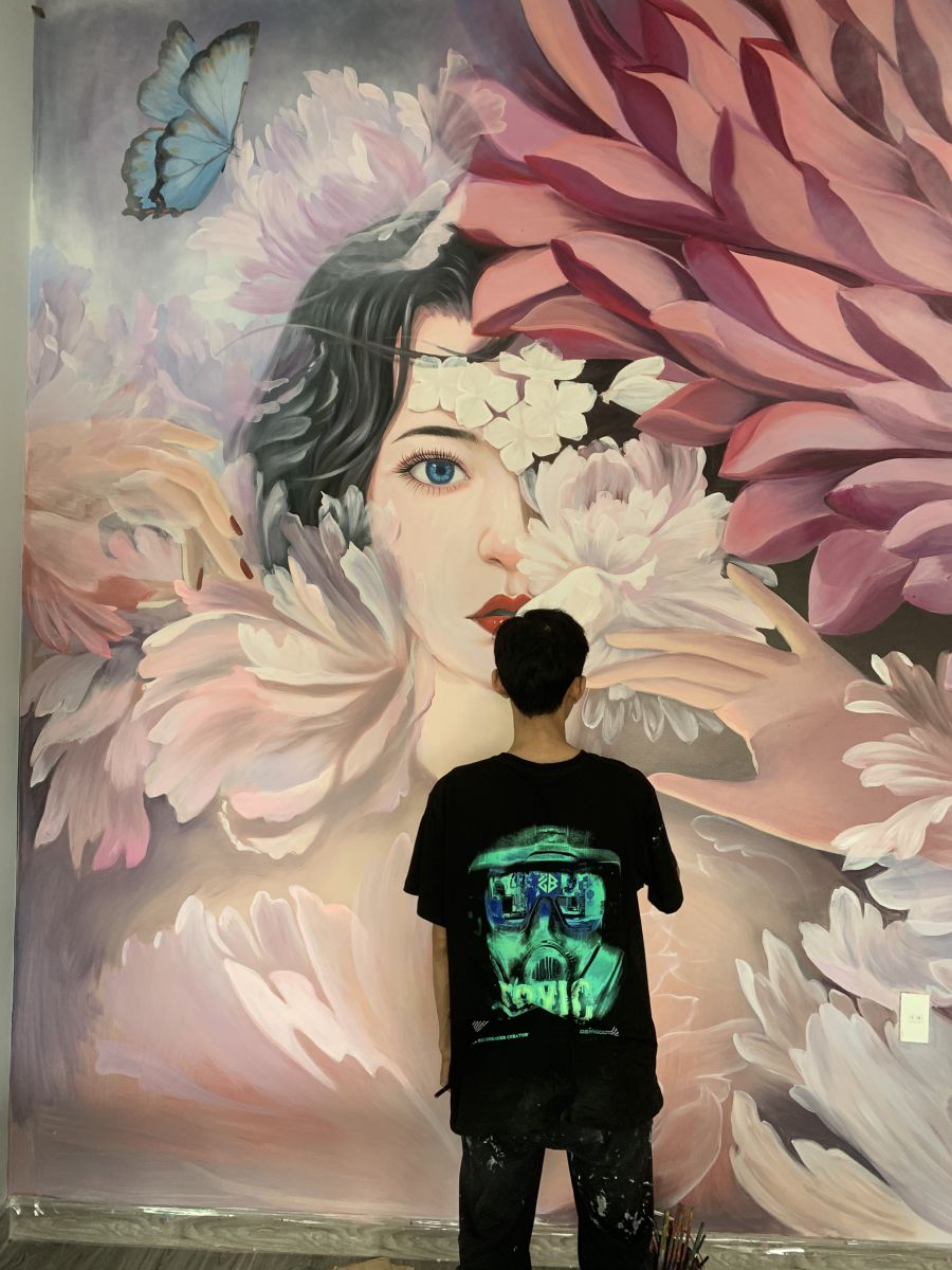 vẽ tranh tường đẹp 