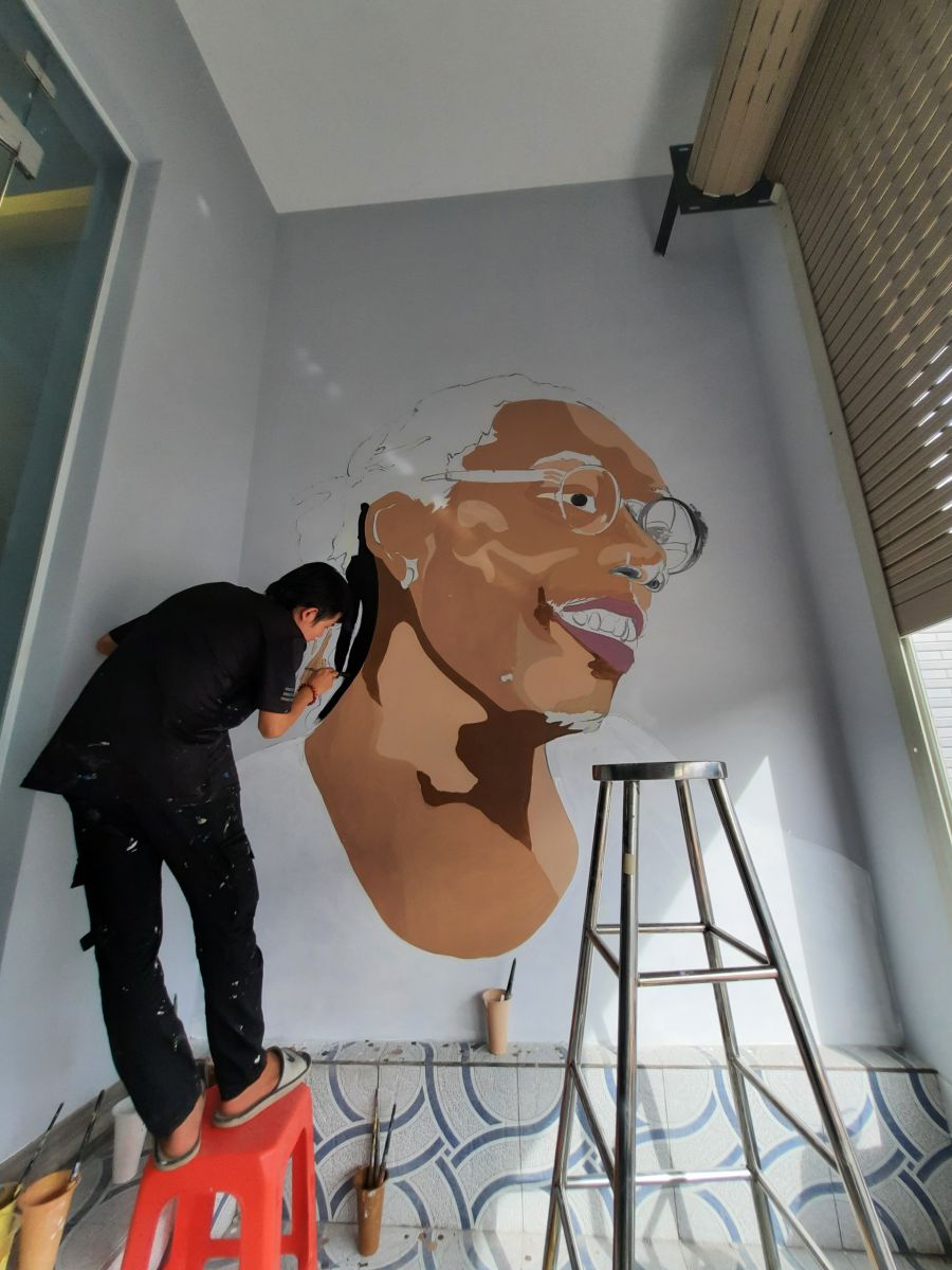 vẽ barber tiêm hớt tóc