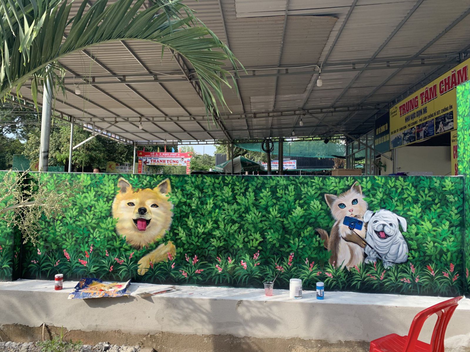 vẽ tranh tường 3d
