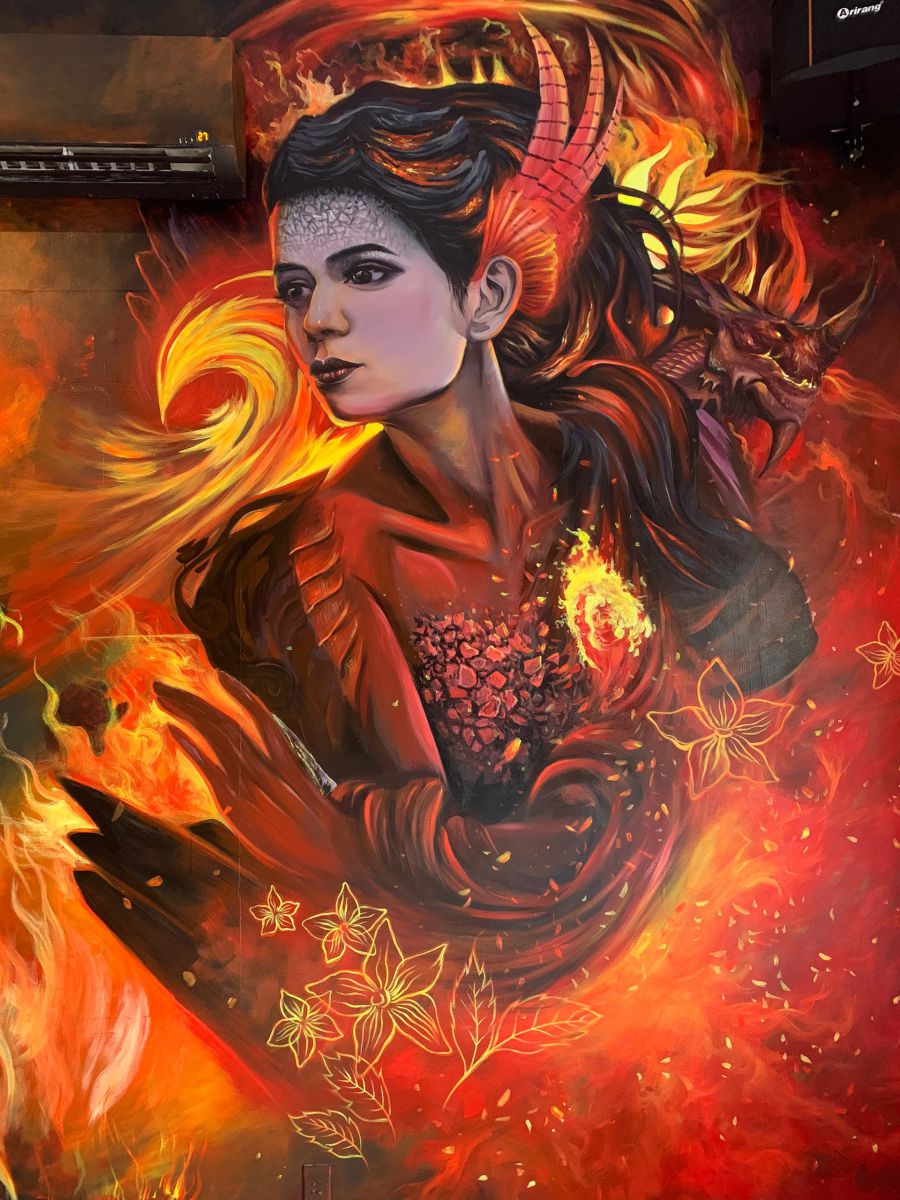 tranh phát sáng chất 