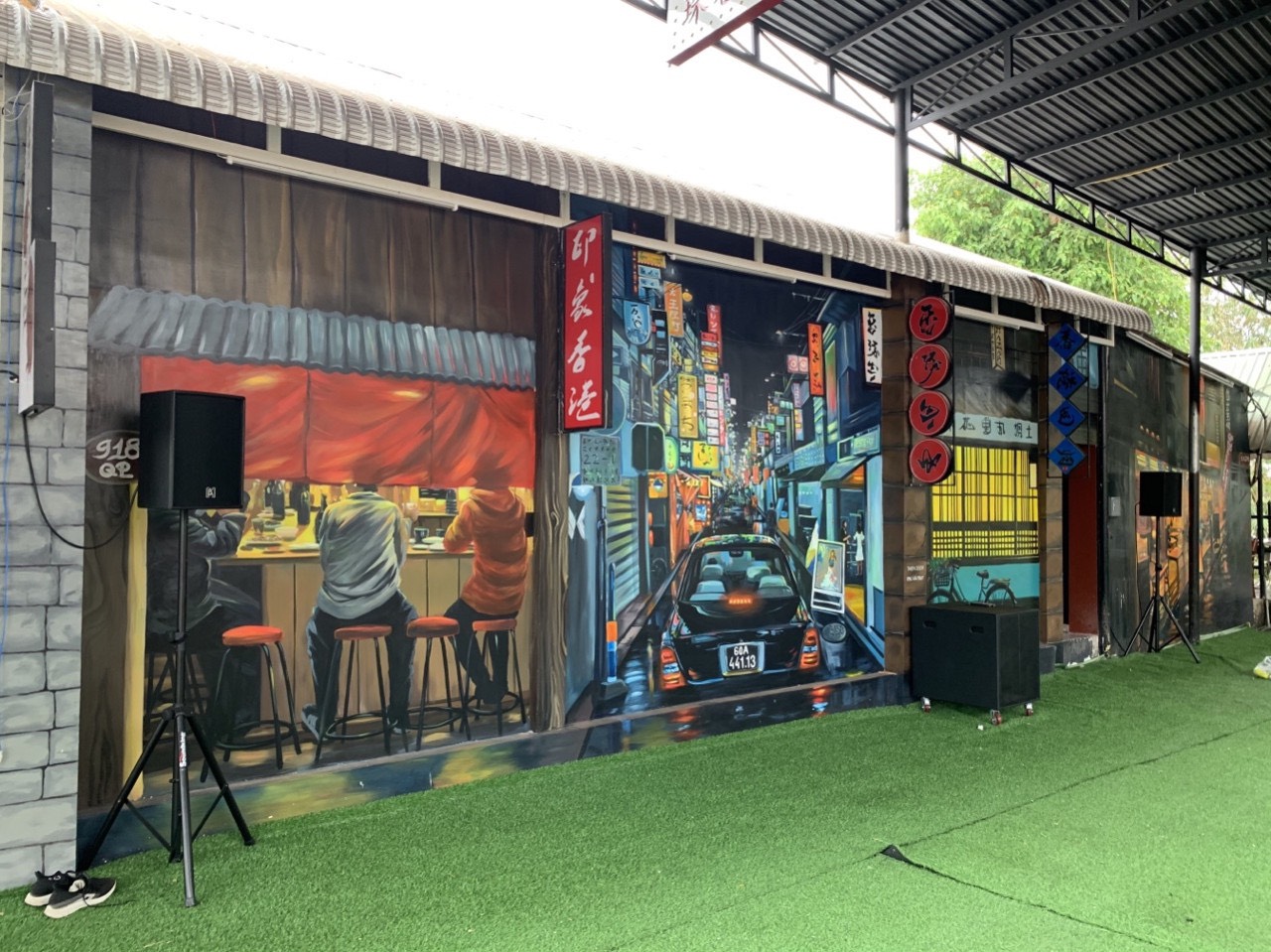 vẽ tranh tường phố Hongkong