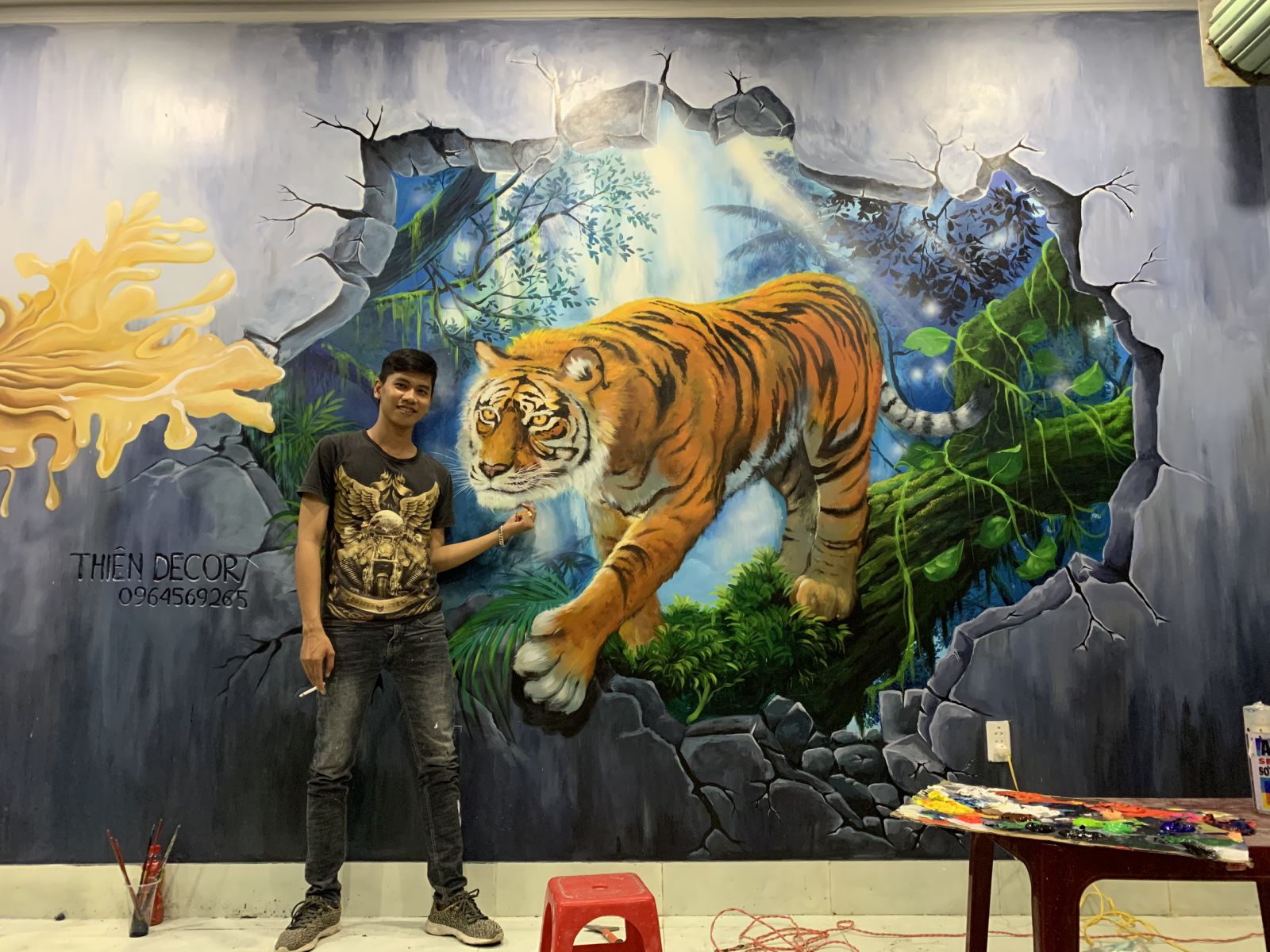 trang trí quán trà sữa
