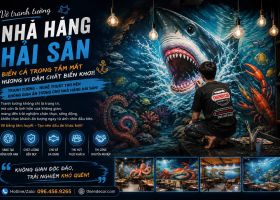 VẼ TRANH TƯỜNG NINH THUẬN – ĐƯA NẮNG, BIỂN VÀ SẮC MÀU CHĂM VÀO KHÔNG GIAN