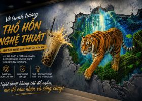 VẼ TRANH TƯỜNG PHAN RÍ CỬA – ĐƯA HƠI THỞ BIỂN VÀO KHÔNG GIAN KINH DOANH