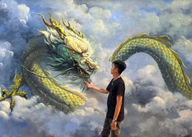 DỊCH VỤ VẼ TRANH TƯỜNG LINH VẬT 12 CON GIÁP – TÁO LÊN KHÔNG GIAN VỚI SỰ MAY MẮN VÀ PHÚ QUÝ