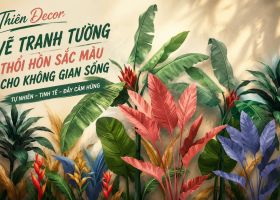 Tranh Tường Hoa Lá – Giải Pháp Trang Trí Không Gian Nhẹ Nhàng Và Tinh Tế