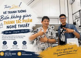 Xu Hướng Vẽ Tranh Tường 2D Sketch Cho Quán Cafe – Nghệ Thuật Tối Giản Đầy Sáng Tạo