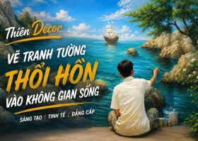 Xu Hướng Vẽ Tranh Tường Biển – Mang Hơi Thở Đại Dương Vào Không Gian Hiện Đại