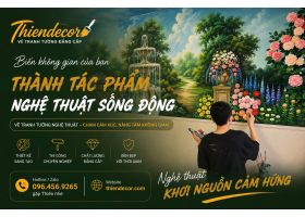 VẼ TRANH TƯỜNG NHÀ Ở, BIỆT THỰ, NHÀ VƯỜN – CÁ NHÂN HÓA KHÔNG GIAN SỐNG