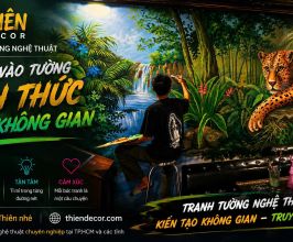 Vẽ Tranh Tường Quán Cà Phê – Trà Sữa Theo Diện Tích: Cách Chọn Bố Cục Đẹp Cho Mọi Không Gian