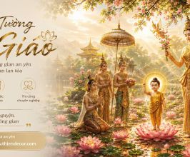 Tranh tường Phật Giáo ngoài trời – Biến những mảng tường lớn thành tác phẩm nghệ thuật