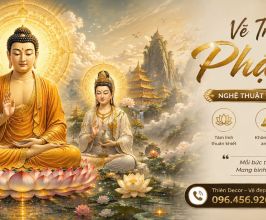 Vẽ tranh tường Đức Phật – Tạo điểm nhấn trang nghiêm cho không gian