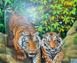 Vẽ tranh tường rừng nhiệt đới – Biến không gian thành khu rừng xanh sống động