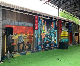 Vẽ Phố Hong Kong – Trang Trí Tranh Tường Phong Cách Hong Kong Ấn Tượng