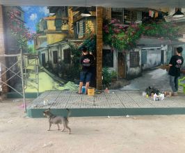 Vẽ Tranh Tường Phố Cổ – Trang Trí Không Gian Hoài Niệm, Đậm Chất Nghệ Thuật