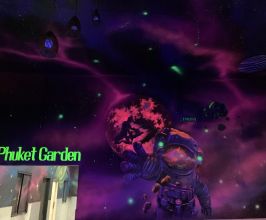 Vẽ tranh tường phát sáng phi hành gia Galaxy – Tạo dấu ấn khác biệt cho quán nhậu