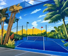 BÁO GIÁ VẼ TRANH TƯỜNG SÂN PICKLEBALL - TẠO KHÔNG GIAN ĐỘC ĐÁO, ẤN TƯỢNG