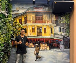 Vẽ Tranh Tường Phố Cổ Hội An Cho Không Gian Quán Nhậu