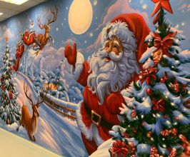 Ý Tưởng Vẽ Trang Trí Noel Trên Tường Và Kính Đẹp, Ấn Tượng